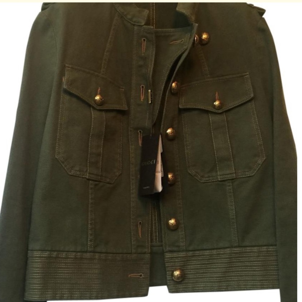 Gucci Denim Army Green Jacket